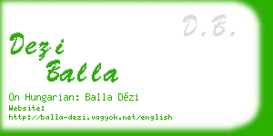 dezi balla business card