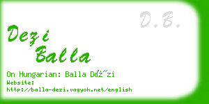 dezi balla business card